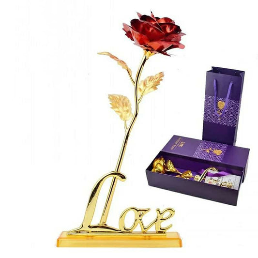 24k Gold Plated Rose (With Love Holder Box) Gift pack