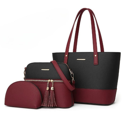 3 Piece Tote Handbag Elegant Design