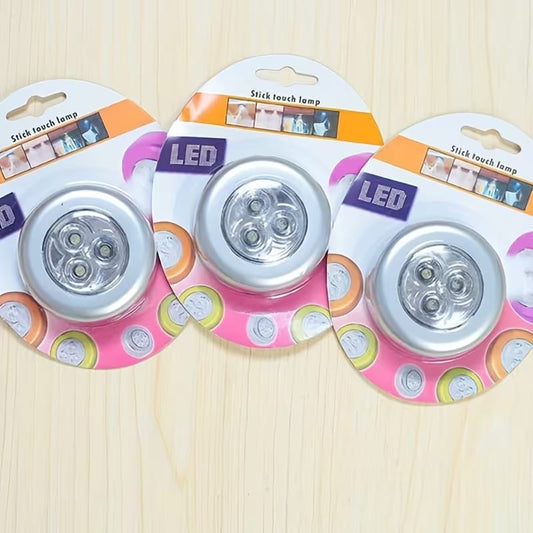 LED Tap Light Self Adhesive Cabinet Tap Touch Night Lamp (1, 2, 3. Pieces)