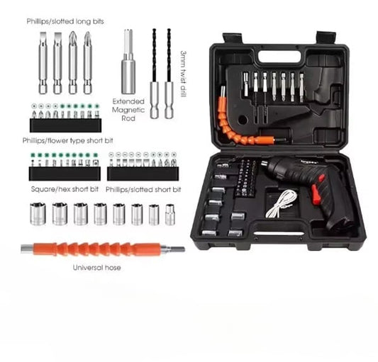 47-Piece Foldable Wireless Electric Screwdriver Kit
